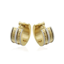 Gold diamond huggie hoop earrings,gold metal circle earring